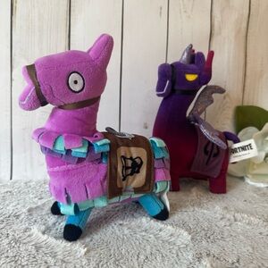 Fortnite Llama Loot and Llamacorn Plush Toys Set of 2